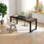 Bureau de direction 63 po - Design industriel moderne avec plateau en grain de bois