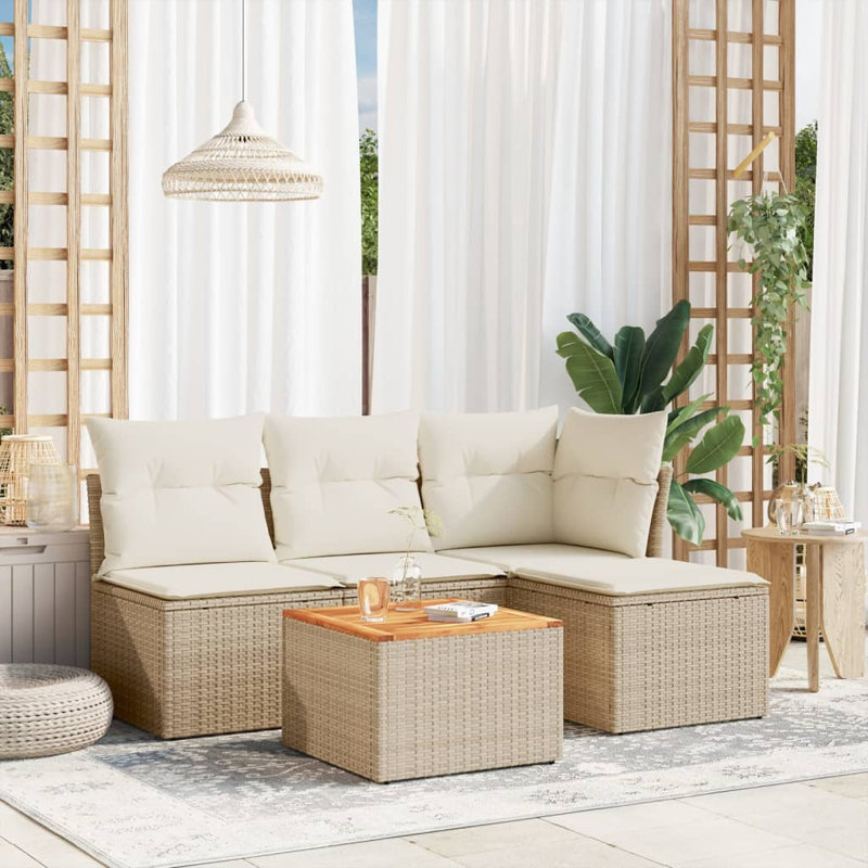 Ensemble de canapé de jardin Vidaxl beige