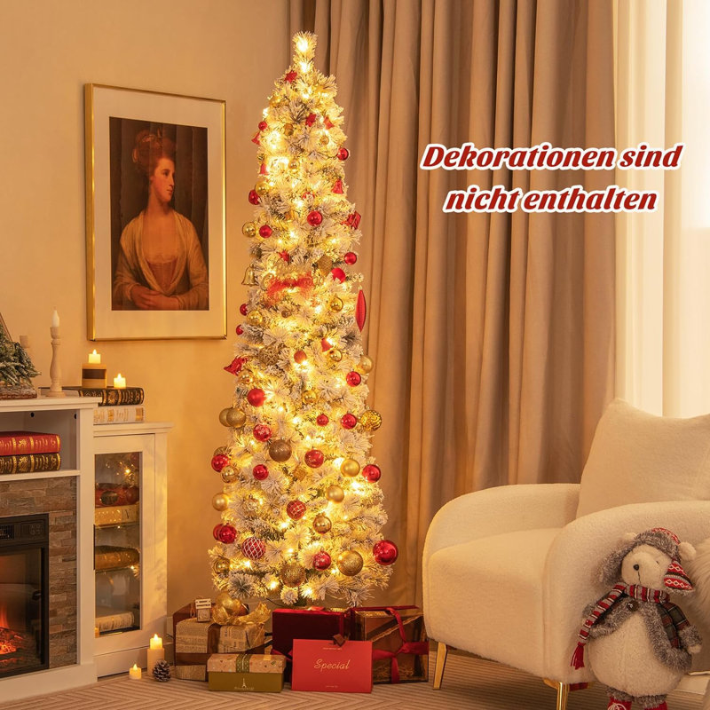 Lighted Artificial Pine Christmas Tree