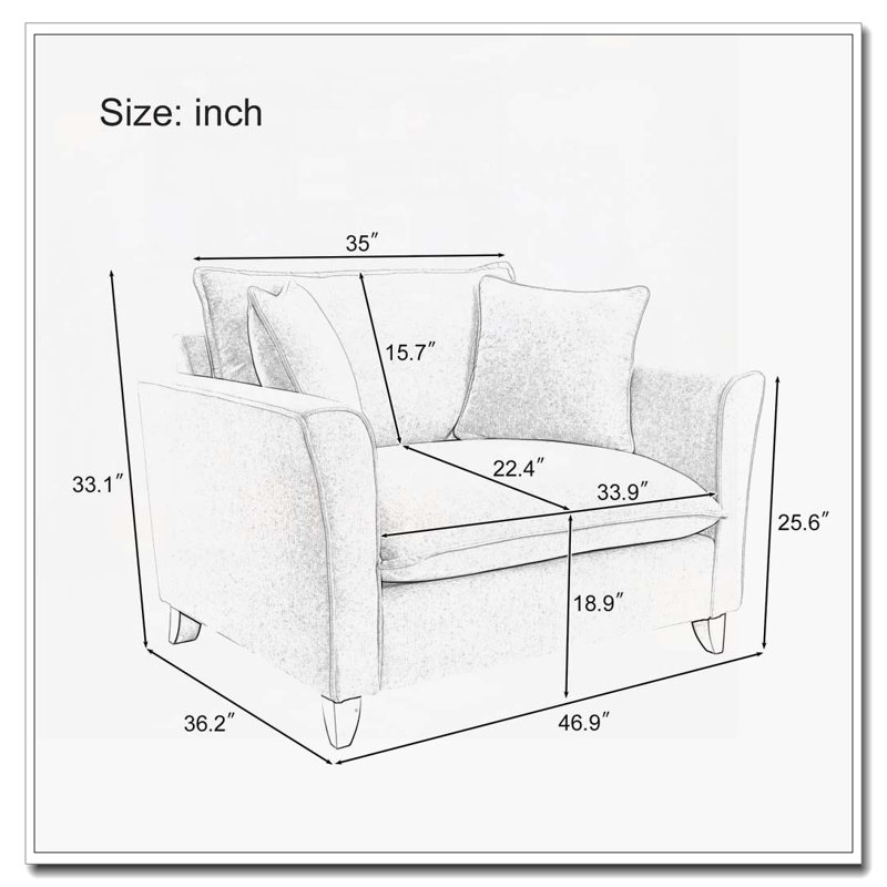 Fauteuil surdimensionné en chenille 46,9 po, Rose