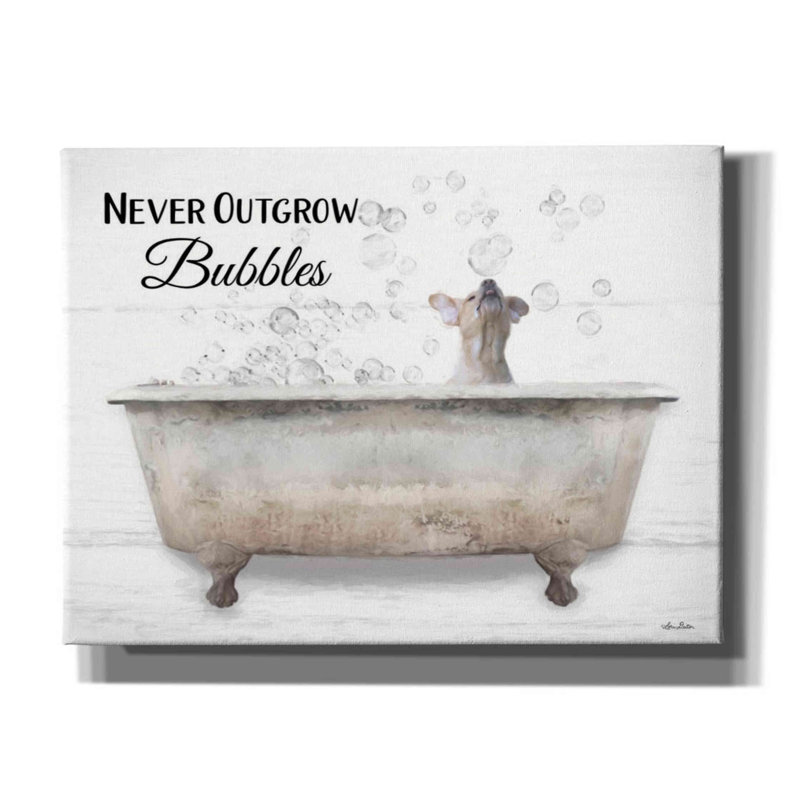 «Never Outgrow Bubbles» par Lori Deiter, art mural sur toile, H 12 po x l 16 po x P 0,75 po