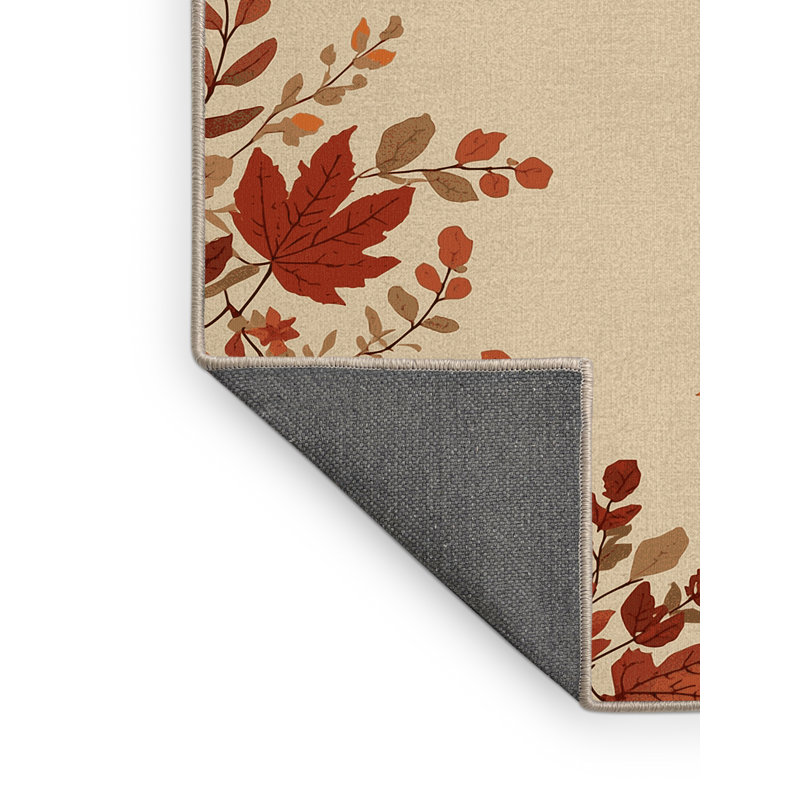 Soft Plush Filkins Halloween Modern & Contemporary Abstract Area Rug in Beige – Beige Binding, 2x5