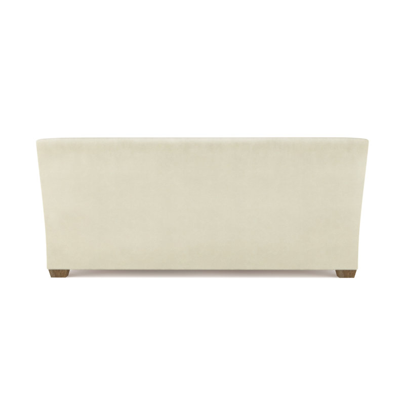 Rivington Flare Square Track-Arm Sofa, Ebony, 31" H x 84" W x 37" D, Vintage Leather Alabaster