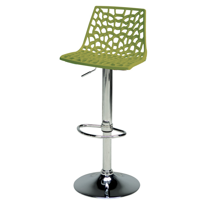 Spider Height Adjustable Swivel Bar Stool, Green