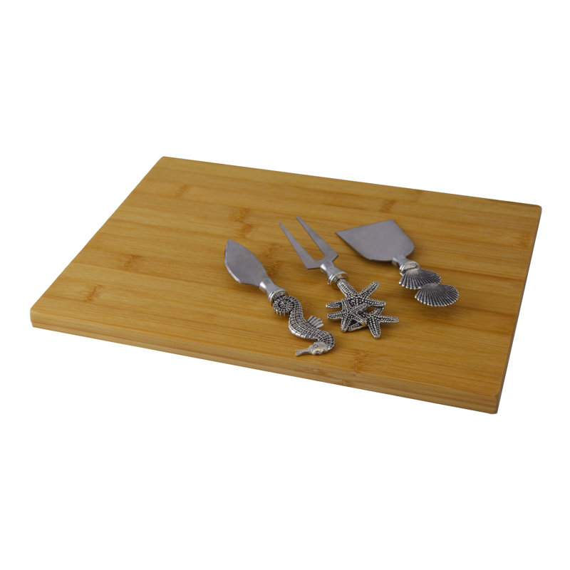 Poignée de coquillage nautique pour tableau à langer en bambou 3 étoiles