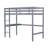 Twin High Loft Bed, Rubber Wood  Loft Bed with Safety Guardrail, built-in desk, ladder-133740514