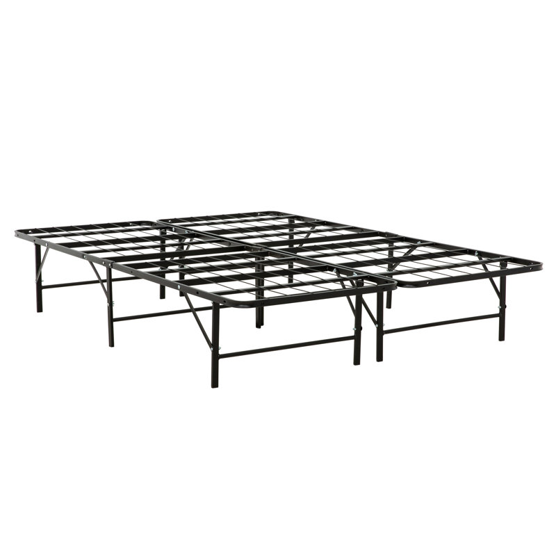 Metal Platform King Size Bed Base Frame, Black. Structure For Longevity. Gives  Mattress Support. Under Storage Feature. Quick Assembly. Compatible With All Types. Industrial Bedroom Shielding