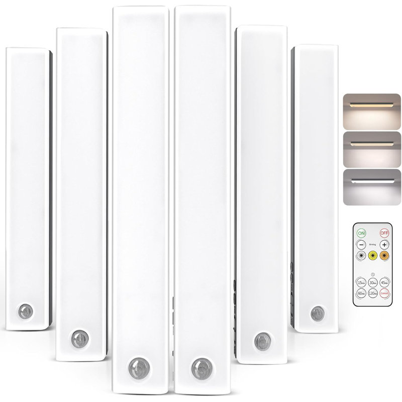 6 Packs Under Cabinet Led Light Wireless Motion Sensor With Remote