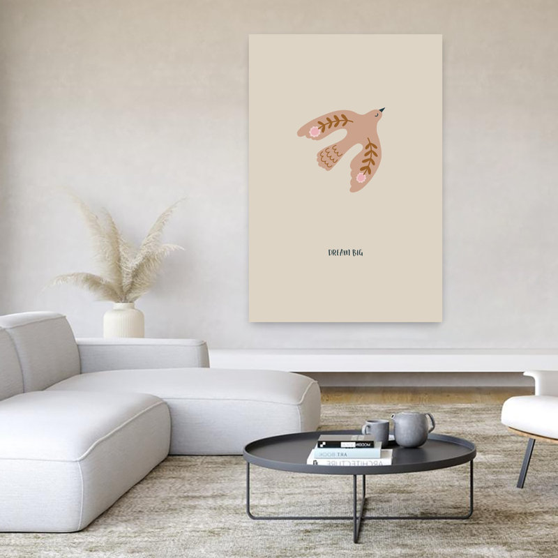 Contemporary Art Dreamy Whimsical Contemporary Bird Wall Art by Alexandra Weise - Wrapped Canvas Print