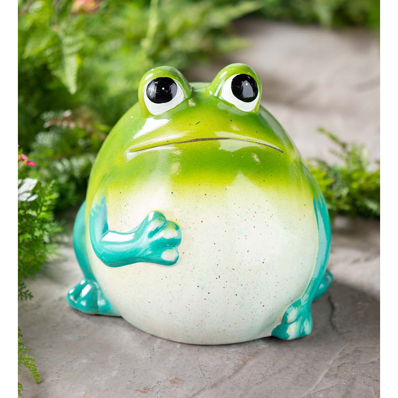 Statue de grenouille en céramique Big Belly