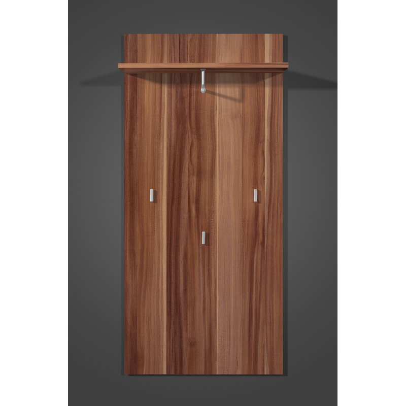 Roeburn Wall Coat Rack, Walnut