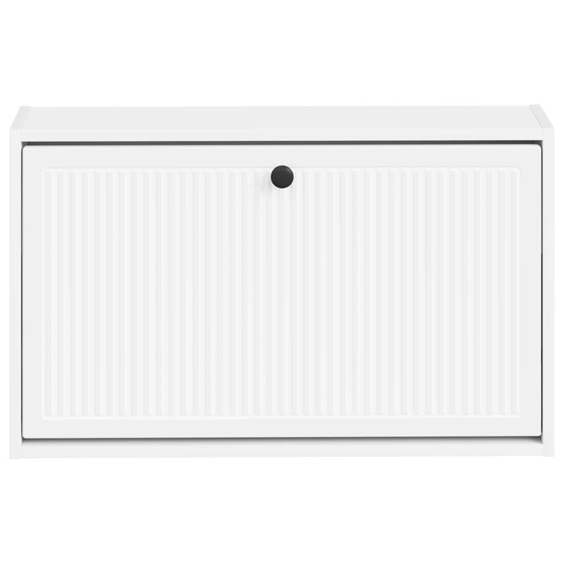 Flip Down Shoe Storage, 43 cm H x 71 cm W x 17 cm D, White
