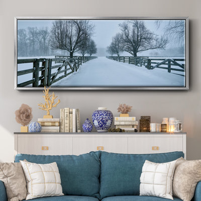 Snowy Road II- Framed Canvas