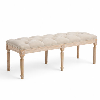 Banc de chambre rembourré French Vintage