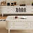 Light luxury simple TV cabinet tea table combinati
