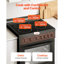 Four électrique 24 pouces, 2,7 pieds cubes Pi. Capacité, 4 brûleurs, cuisinière en acier inoxydable autoportante