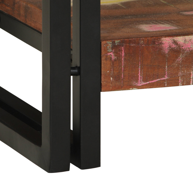 Solid Wood Top Console Table, Multicolour, 75cm H x 120cm W x 33cm D