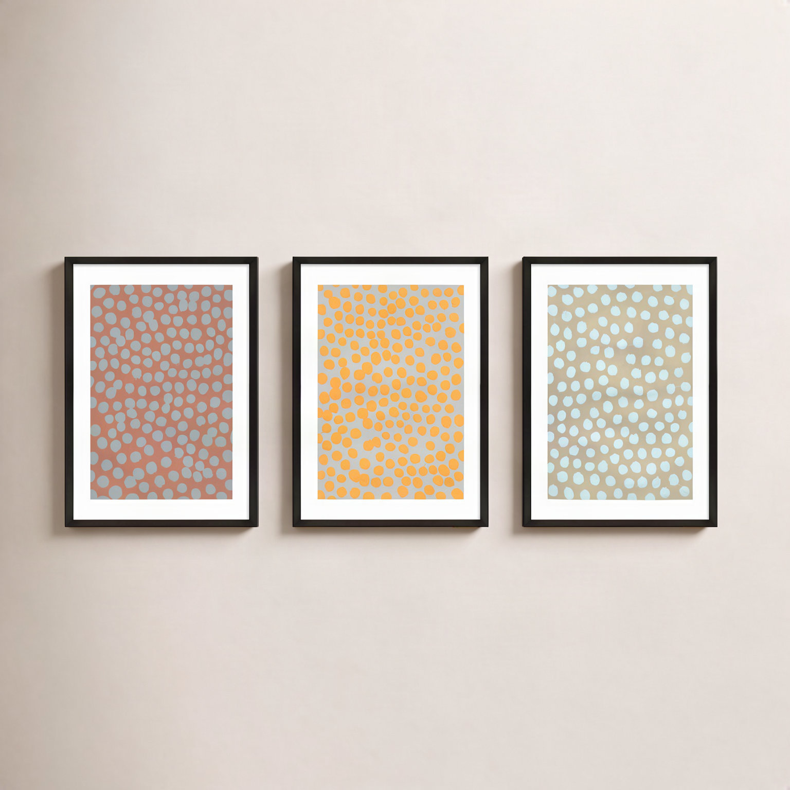 Navi "Affinity 4" 3-Piece Painting Set, 38" H x 26.5" W x 1.25" D, Black