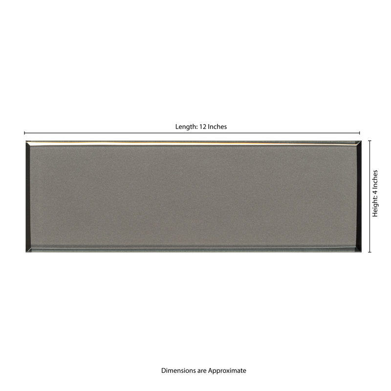 Rivella Subway 4 in. x 12 in. Glossy Glass Wall Tile, Kavik