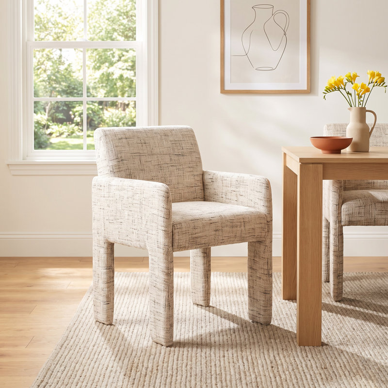 Leny Arm Chair, Linen Ostend Natural