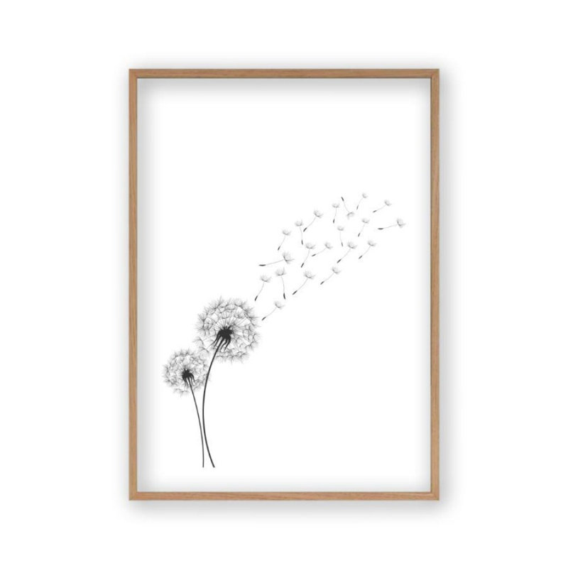 Print, Oak Frame, 41 cm H x 31 cm W x 2.5 cm D