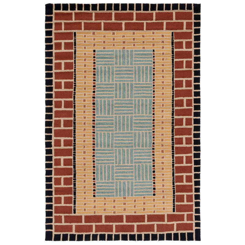 Bowden Hand Hooked Performance Geometric Rug, Rectangle 2'6" x 4'