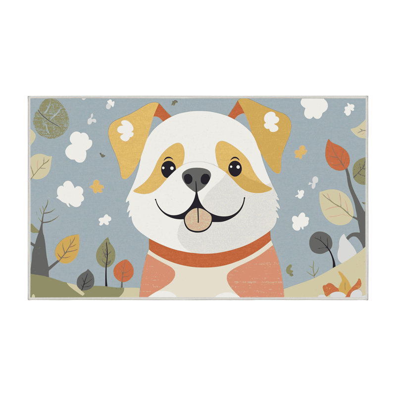 Tapis pour enfants mignons lavables Dakota Fields, Rectangulaire 2 pi x 3 pi