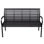 Banc de patio Fenelia en acier noir 45,7 po et WPC