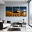 Ensemble de 3 impressions sur toile Scenic & Cityscapes Desert Dunes Under Starry Night Sky-1614613756