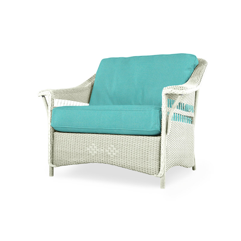 Nantucket Outdoor Lounge Chair, Flagship Lapis Sunbrella®, Ivory