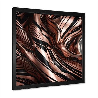 Rosegold embrassant l'essence des lignes IV - Abstrait art mural en marbre
