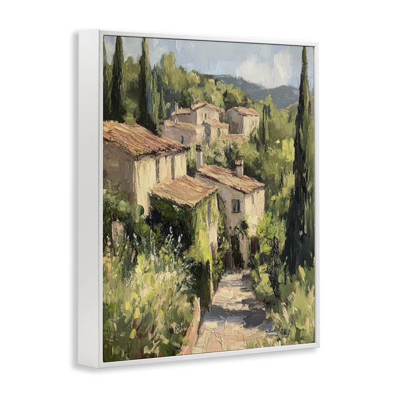 «Expressionist Village Buildings», estampe numérique, design par Petal Prints Design, H 30 po x l 24 po