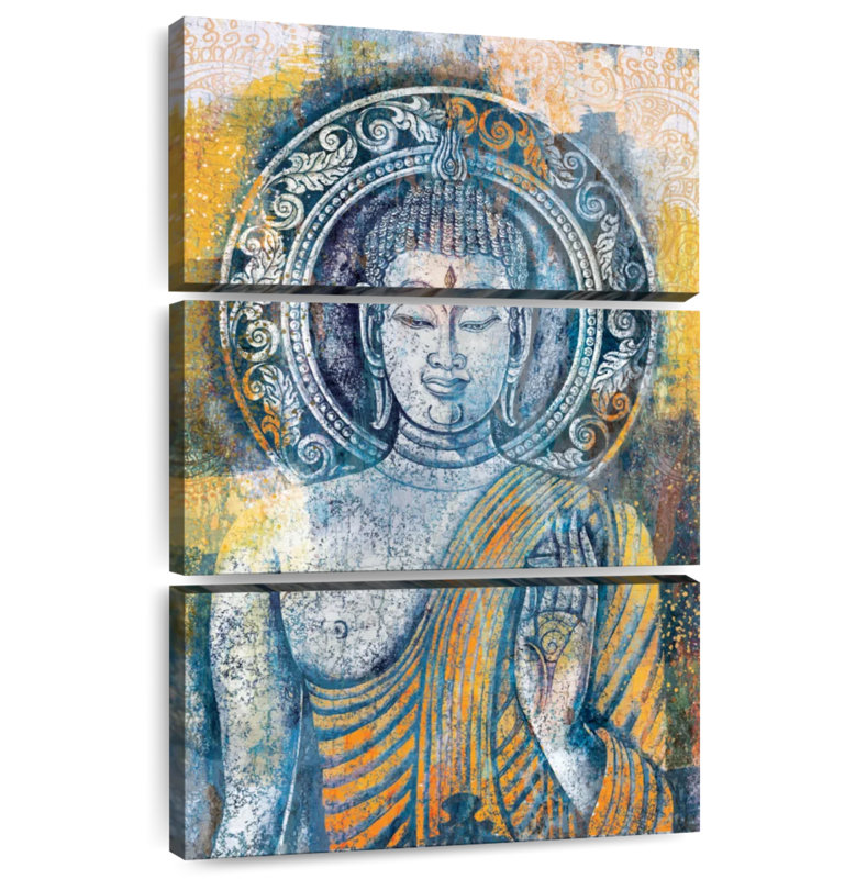 Bouddha en acrylique Leisha, H 65 po x l 42 po