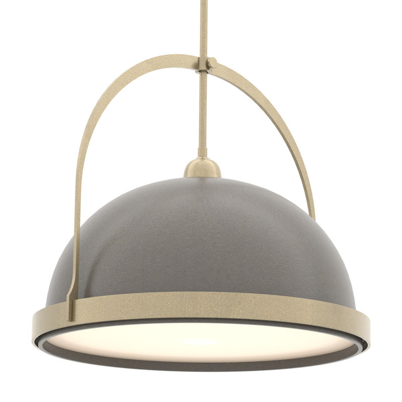 Atlas 1 - Light Single Dome Pendant, 22.3" - 67.3", Dark Smoke, Soft Gold