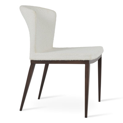 18'' H Wool Upholstered Metal Side Chair