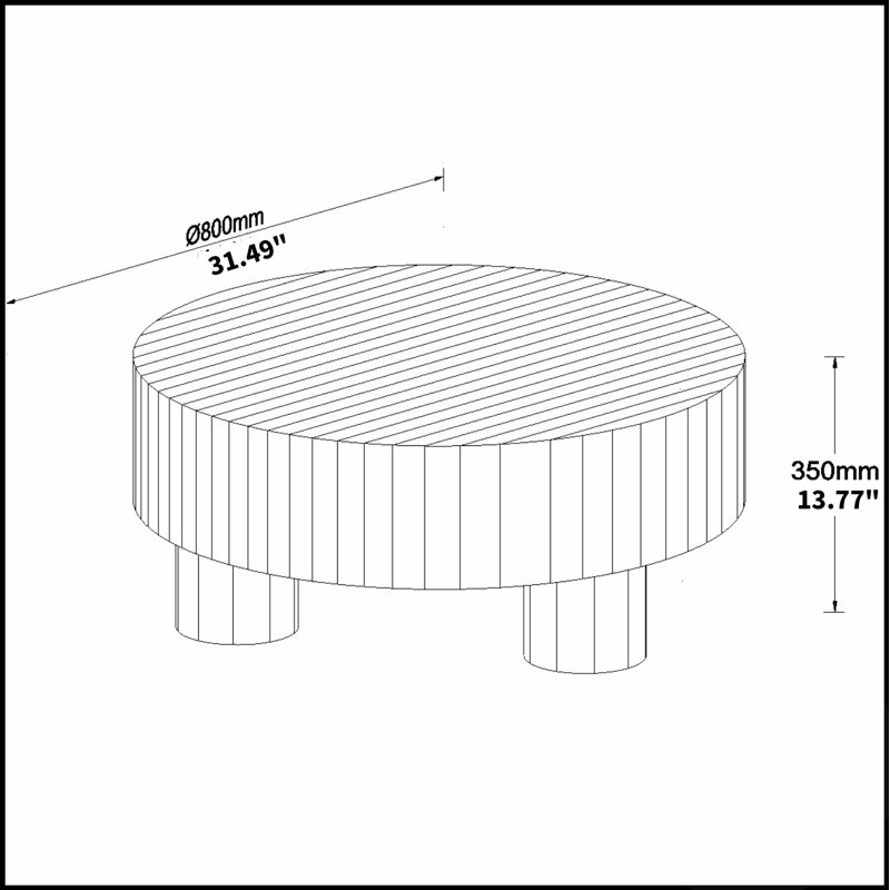 Table basse ronde en bois au fini naturel, idéale pour un salon à la fois élégant et fonctionnel.
