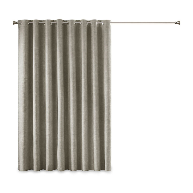 Printed Heathered Blackout Window Patio Panel, Taupe