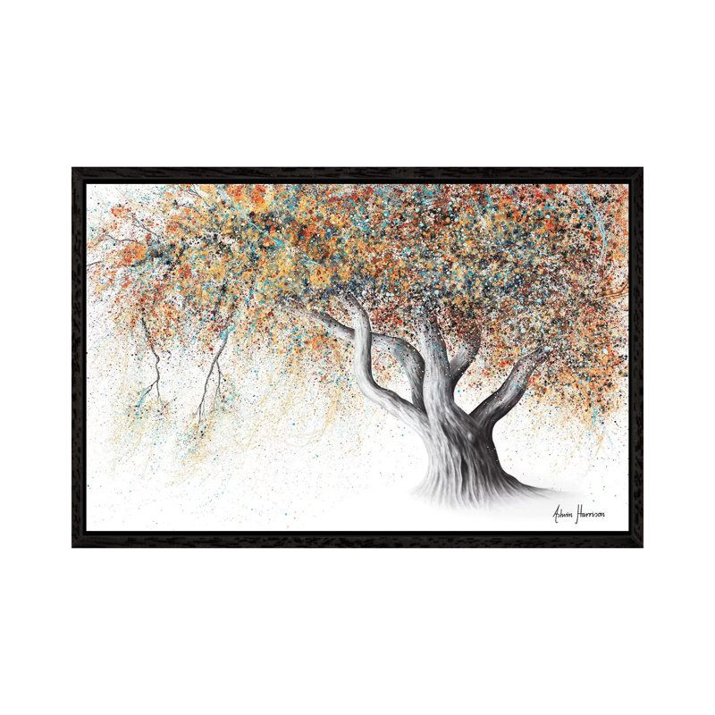 Rusty Autumn Tree by Ashvin Harrison - Wrapped Canvas Print, Black Framed, 66.04 cm H x 45.72 cm W