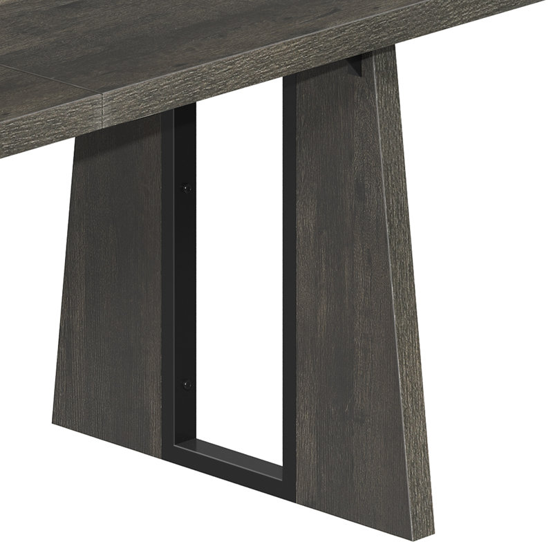 Table de salle à manger Elmon, H 29,5 po x L 70,86 po x l 31,5 po, Gris
