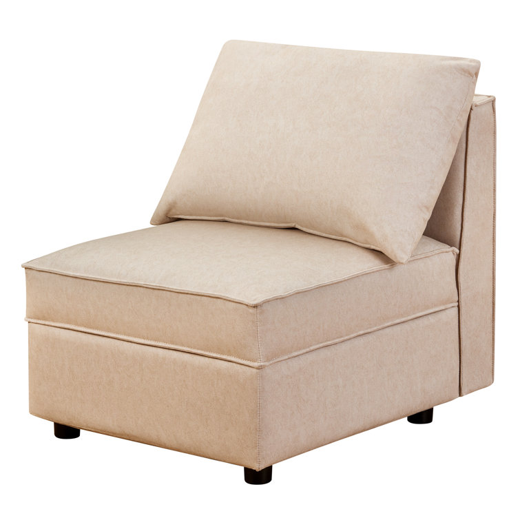 Dulvert 26" W Upholstered Armless Chair Sofa Module With Storage