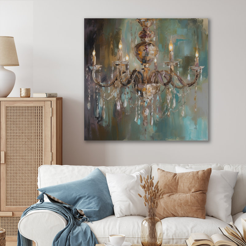 Grand lustre I, impression sur métal, H 29 po x l 29 po x P 1 po