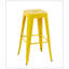 Tabouret à hauteur de comptoir 30 po, ensemble de 4 tabourets de bar en métal sans dossier, non empilable, amovible et facile à assembler, pour économiser de l'espace pour un îlot de cuisine / bar / café / salle à manger (jaune)-83002769-83002770-83002772