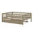 Full Size Wood Daybed With Trundle And Fence Guardrails