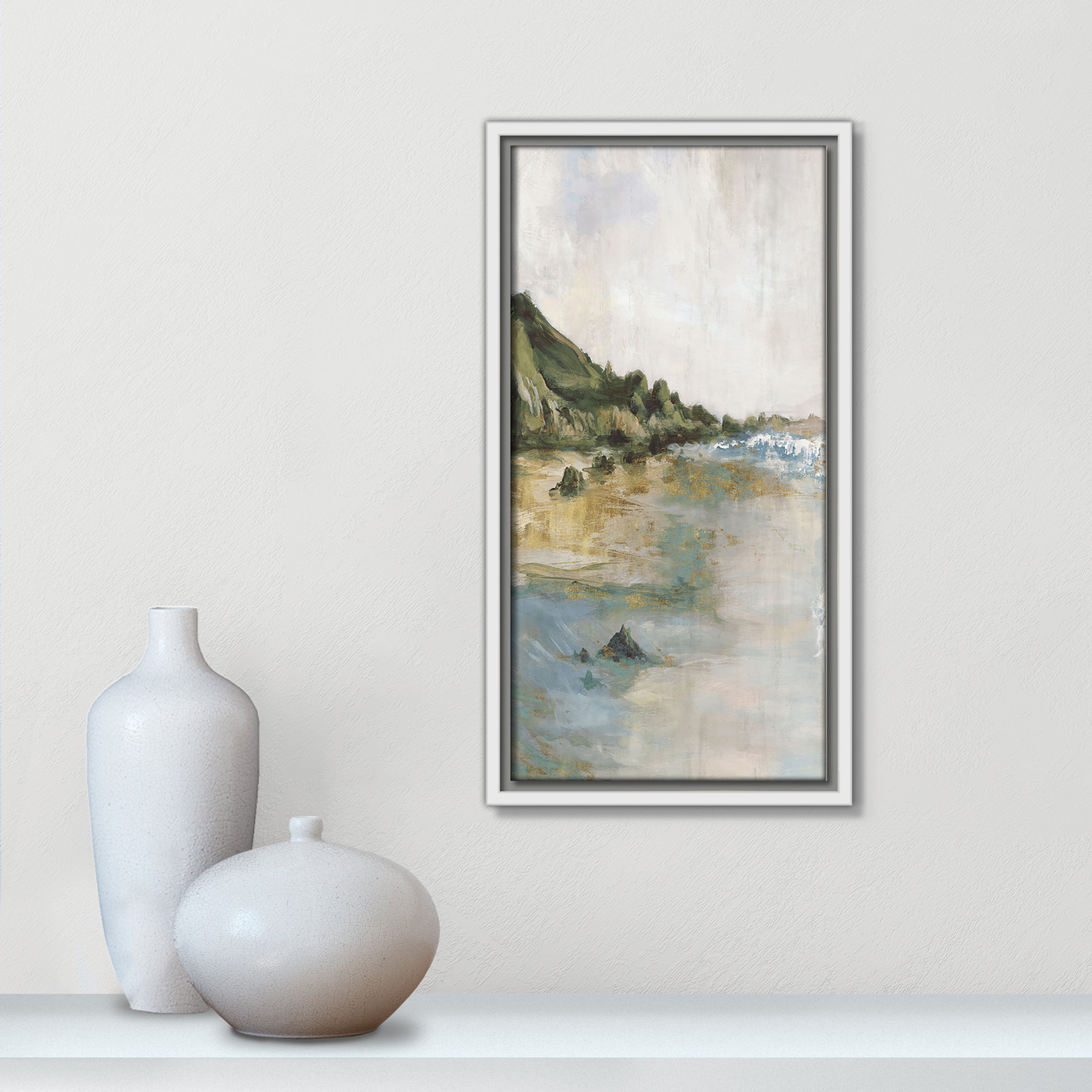 Cordoba "Tide's Edge" Print, 17.5" H x 9.5" W, White
