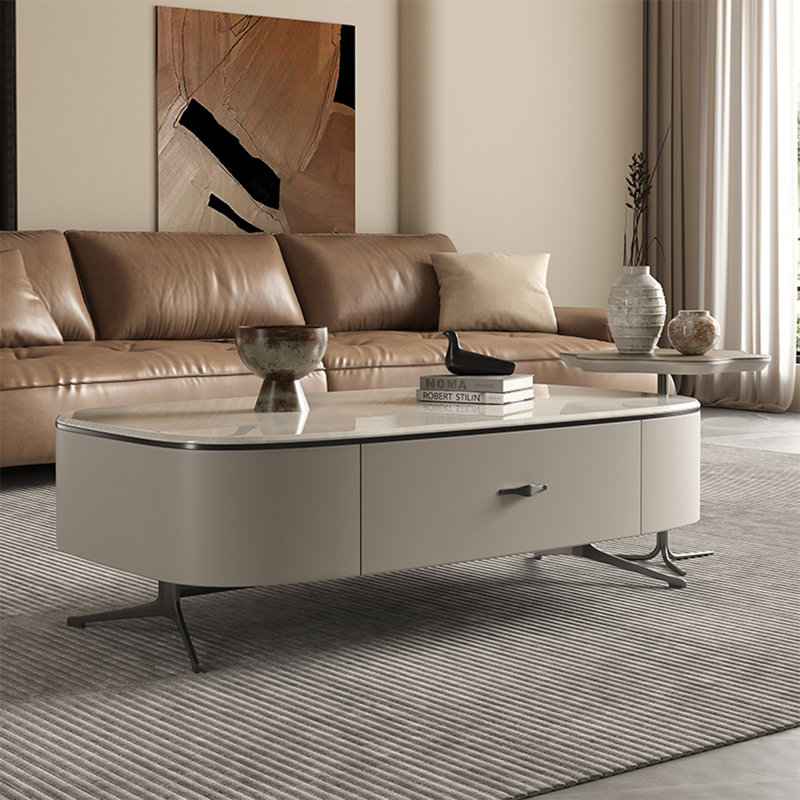 Simple storage microcrystalline stone coffee table