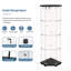 Vitrine à quatre niveaux en verre 64,17 po x l 23,62 po avec lumières-129493229
