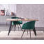 Goddard Modern Velvet Dining Chair - Ergonomic Upholstered Curved Back with Strong Metal Legs - button back Armchair for Living Room Dining Room - Single-493526728