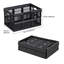 Plastic Collapsible Storage Bins, 45L, Stackable Folding Storage Crates with Handles, Holds 33 lbs Per Bin, Foldable Heavy Duty Containers, Space-Saving Baskets, for Home Organizing