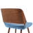 Almar Mid-Century Upholstered Dining Chair in Walnut Finish with Open Lower Back-465393142