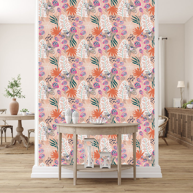 Panneau de papier peint L 18,75 pi x l 25 po Brightly Leaves